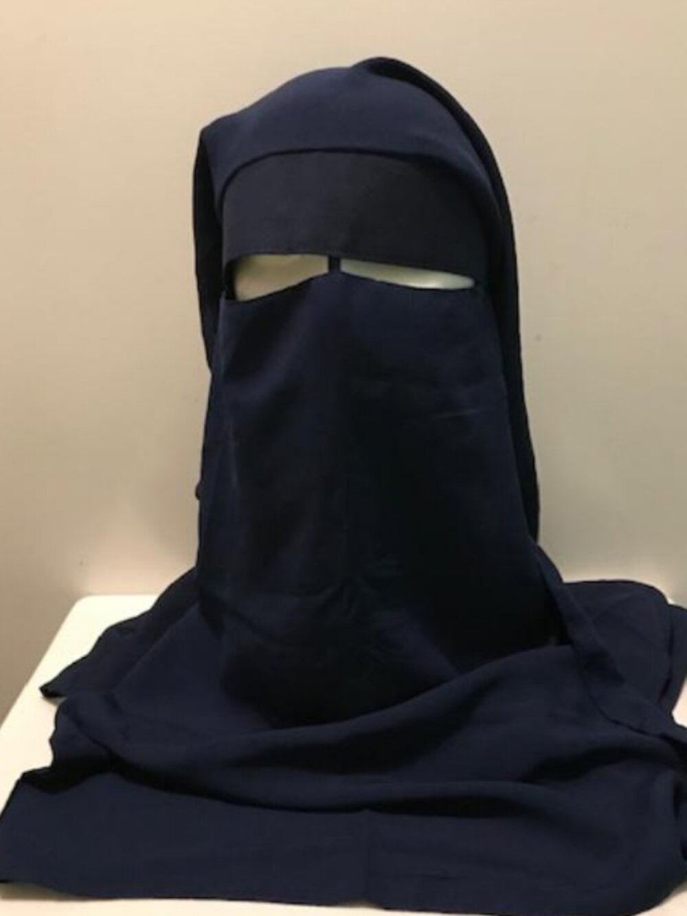 Egyptian 3 Layer Niqab DARK BLUE Veil Muslim Hijab